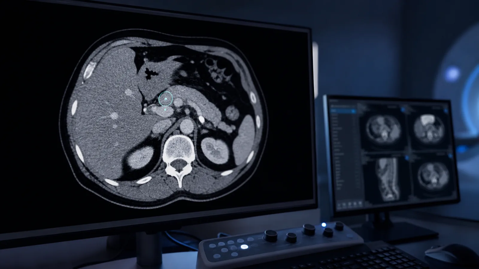 AI-assisted detection of a subtle early lesion